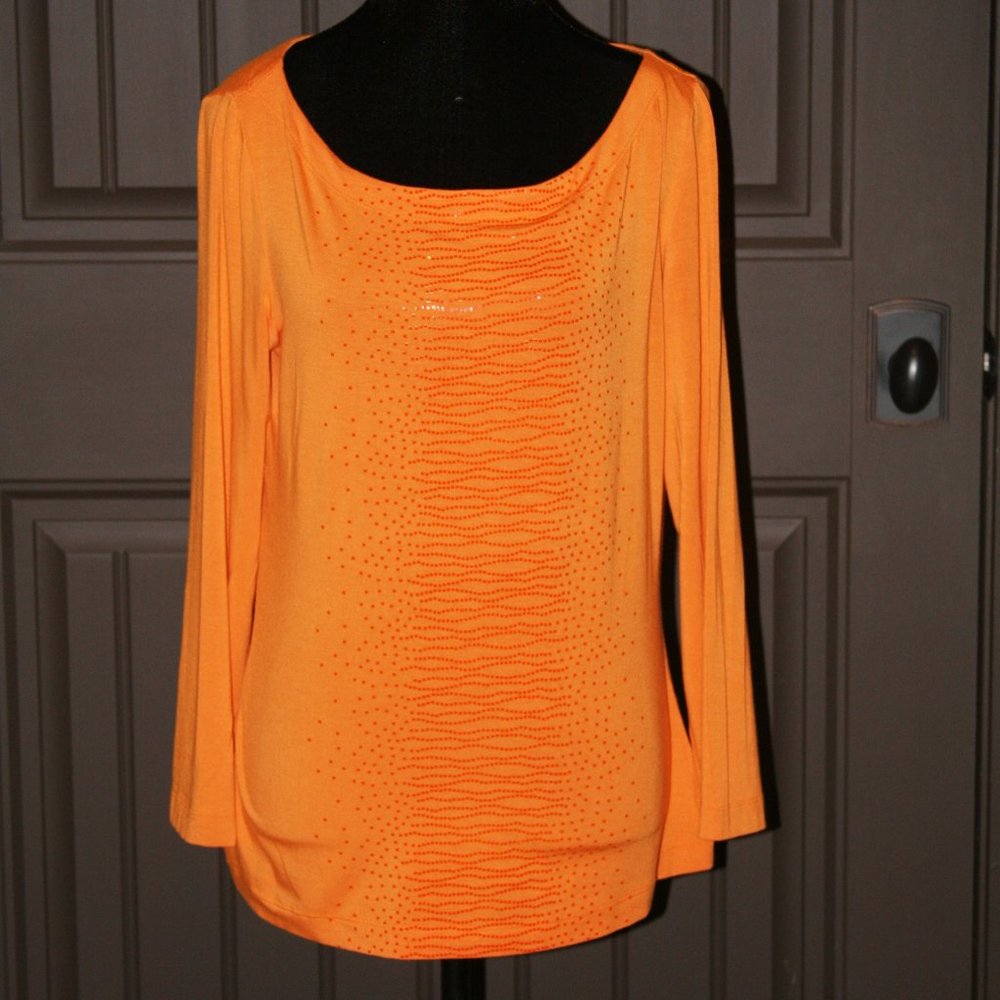 St. John long-sleeve T-shirt.  Cute "bling" front